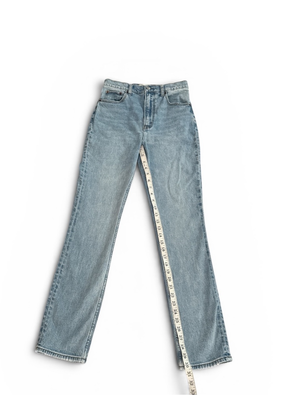 Abercrombie & Fitch Ultra High Rise 90s Straight Jean Medium Wash Sz 27 - Picture 9 of 12